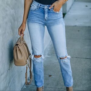 Vici Marni High Rise Distressed Denim